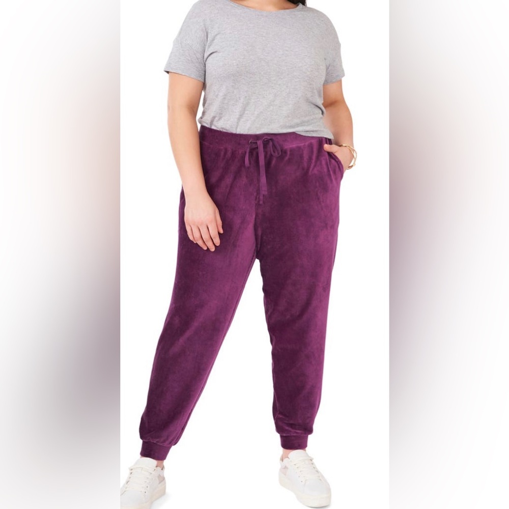 Vince Camuto velvet ribbed joggers